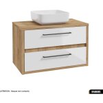 Otitec - meuble sous vasque embre blanc 80 x 50 x 45 cm Otitec - meuble sous vasque embre blanc 80 x 50 x 45 cm