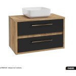 Otitec - meuble sous vasque embre noir 80 x 50 x 45 cm Otitec - meuble sous vasque embre noir 80 x 50 x 45 cm