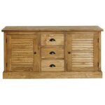 Made in meubles - meuble sous vasque en pin massif 150 cm manel