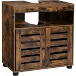 Meuble sous vasque, meuble de salle de bain, placard de rangement, 60 x 30 x 63 cm, avec 2 portes persiennes, ...