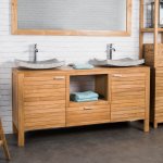 Wanda collection - meuble sous vasque en teck courchevel 160 cm