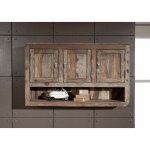 Massivmoebel24 - meuble  suspendre 115x25 palissandre huil gris taupe nature grey 0101