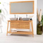 Wanda collection - meuble en teck de salle de bain scandinave 140 cm Wanda collection - meuble en teck de salle de bain scandinave 140 cm