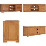 Vidaxl - meuble tv 110x30x40 cm bois de teck massif - meuble tv - meuble tv colonial - meuble tv rustique ... Vidaxl - meuble tv 110x30x40 cm bois de teck massif - meuble tv - meuble tv colonial - meuble tv rustique ...