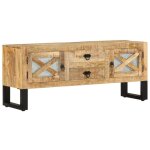 Meuble tv 110x30x45 cm bois de manguier brut vidaxl