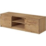 Bratex - meuble tv 120 cm dingo, meuble t�l�vision, �clairage led inclus, coloris marron
