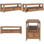 Meuble tv 120 x 30 x 40 cm bois de teck massif - meubles tv - meuble tv - buffet - commode - rangement ...