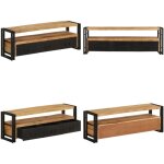 Meuble tv 120x30x40 cm bois massif de manguier - meubles tv - meuble tv - meuble media - meuble design ...