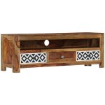 Meuble tv 120x30x40 cm bois de sesham solide