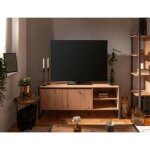 Abitare - meuble tv 160 cm ch�ne artisanal et gris anthracite - lentini