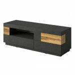 Meublorama - meuble tv 160cm collection kiles. coloris gris anthracite et chêne. style design. Meublorama - meuble tv 160cm collection kiles. coloris gris anthracite et chêne. style design.
