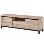 Massivmoebel24 - meuble tv 170x40 chêne sauvage huilé bianco villanders 213 Massivmoebel24 - meuble tv 170x40 chêne sauvage huilé bianco villanders 213