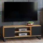 Dmora - meuble tv avec 2 portes et 1 étagère centrale, buffet avec pieds en métal, buffet de salon de ... Dmora - meuble tv avec 2 portes et 1 étagère centrale, buffet avec pieds en métal, buffet de salon de ...