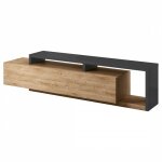 Meuble tv 220cm collection bergame. coloris chêne et gris anthracite. Meuble tv 220cm collection bergame. coloris chêne et gris anthracite.