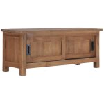 Meuble tv banc tv armoire de rangement 90x30x35 cm bois de teck massif 50499