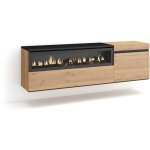 Skraut home - meuble tv, banc t�l�, grand espace de rangement, 150x45x35cm, pour les tv jusqu'� 65', ...