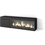Skraut home - meuble tv, banc tl, grand espace de rangement, 160, pour les tv jusqu' 65', chemine ...