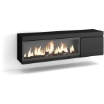 Skraut home - meuble tv, banc t�l�, grand espace de rangement, 160, pour les tv jusqu'� 65', chemin�e ...