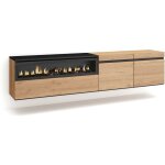 Skraut home - meuble tv, banc tl, grand espace de rangement, 200x45x35cm, pour les tv jusqu' 80', ...