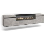 Skraut home - meuble tv, banc tl, grand espace de rangement, 200x45x35cm, pour les tv jusqu' 80', ...