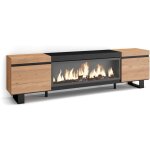 Skraut home - meuble tv, banc tl, grand espace de rangement, 210, pour les tv jusqu' 80', chemine ...