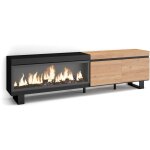 Skraut home - meuble tv, banc tl, grand espace de rangement, 210, pour les tv jusqu' 80', chemine ...