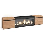 Skraut home - meuble tv, banc t�l�, grand espace de rangement, 210, pour les tv jusqu'� 80', chemin�e ...