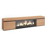 Skraut home - meuble tv, banc t�l�, grand espace de rangement, 210, pour les tv jusqu'� 80', chemin�e ...