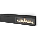 Skraut home - meuble tv, banc télé, grand espace de rangement, 210, pour les tv jusqu'à 80', cheminée ... Skraut home - meuble tv, banc télé, grand espace de rangement, 210, pour les tv jusqu'à 80', cheminée ...