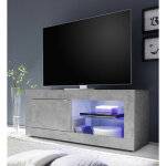 Azura home design - meuble tv basic en bton 1 porte 140 / 56 / 43 cm