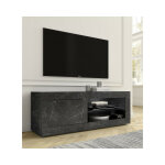 Azura home design - meuble tv basic marbre gris anthracite 140 cm