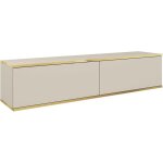 Meuble tv, beige, 135 � 30 � 32 cm, push to open