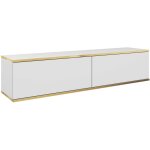 Meuble tv, blanc, 135 � 30 � 32 cm, push to open