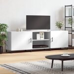 The living store - meuble tv blanc 150x30x50 cm bois d'ing�nierie - meubles tv - meuble tv - armoire ...