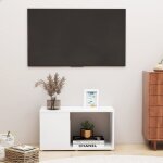 Meuble tv blanc 60x24x32 cm agglom�r�