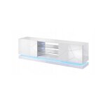 Bb - loisir - meuble tv blanc brillant 200x57x42cm queen meuble hi - fi luxueux sideboeard commode sur ...