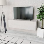 Meuble tv bois d'ingnierie 120x40x34 cm blanc brillant vidaxl