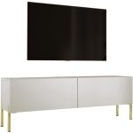 Meuble tv : cachemire, pieds dor�es, 140 � 52 � 32 cm