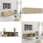 Vidaxl - meuble tv chne sonoma 120x30x30 cm bois d'ingnierie - meubles tv mural - meuble tlviseur ...