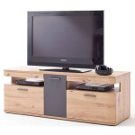 Pegane - meuble tv coloris chne massif - longueur 180 x hauteur 55 x profondeur 50 cm