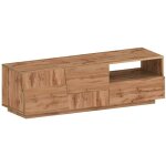 Dmora - meuble tv dcoulibal, buffet bas de salon avec 2 portes et 1 tiroir, base meuble tv, 150x44h46 ...