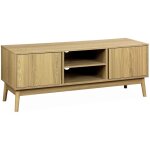 Sweeek - meuble tv d�cor bois 2 portes l 120 x l 39 h 48cm - dune