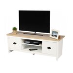 M&s - meuble tv 2 portes 120x39, 5x42, 5 cm blanc et naturel - challis