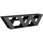 Concept - usine ? meuble tv contemporain gris anthracite 158 cm ? panneaux m�lamin�s ? 2 �tag�res ? passage ...