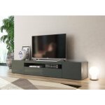 Dmora - meuble tv dfirman, buffet bas de salon avec 3 portes, base meuble tv, 100% made in italy, 200x40h37 ...