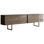 Dmora - meuble tv dgridell, buffet de salon, armoire basse pour tv, base murale de rangement, 180x30h50 ...