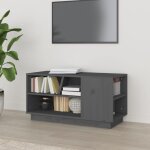 Vidaxl meuble tv gris 80x35x40, 5 cm bois de pin massif