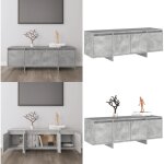 Vidaxl - meuble tv gris bton 120x30x40, 5 cm bois d'ingnierie - meubles tv - meuble tv - buffet - meuble ...