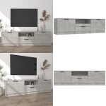Meuble tv gris béton 140x35x40 cm bois d'ingénierie - meuble tv - meuble téléviseur - support tv - unité ... Meuble tv gris béton 140x35x40 cm bois d'ingénierie - meuble tv - meuble téléviseur - support tv - unité ...