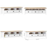 Meuble tv hill range blanc 158x40x47 cm bois de pin solide - meuble tv - meuble retro - meuble tv design ... Meuble tv hill range blanc 158x40x47 cm bois de pin solide - meuble tv - meuble retro - meuble tv design ...